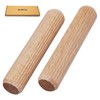 SKIR'CO (50 pcs) Wooden Dowels 12 x 60 mm, Grooved
