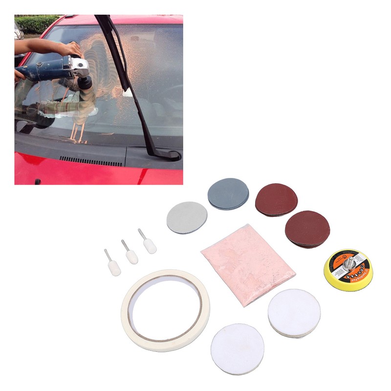 20 Pieces Watch Glass Polishing Kit Buffing Powder Felt Pad