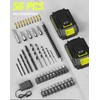 Cordless Drill, 20V MAX Power Drill Set with 2 Batteries