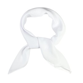 WESTEND CHOICE Square Chiffon Scarves Women Plain Neck Scarf 50s Retro lightweight Bandana Wrap Square women's scarves 65 x 65 cm (White)