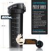 Arendo - Protein Shaker - 800 ml - Removable Lid