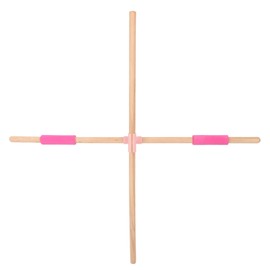 2pcs 31.5in Length Yoga Training Stick Beechwood Open Shoulder Back Lightweight Pilates Stick for Exercise