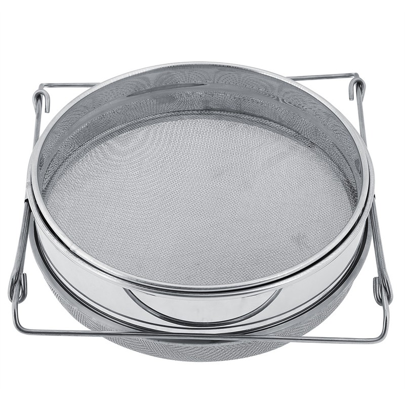 Stainless Steel Beekeeping Double Honey Sieve Strainer Extractor Filter Mesh