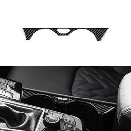 FXETRNL for Kia Sportage (2022-2025) Center Control Cup Holder Carbon Fiber Cover - Console Control Protect Interior Car Accessories Panel, Black (LHD)