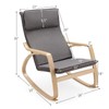 Giantex Rocking Chair with Removable Upholstered Cushion, Stable Wooden Frame