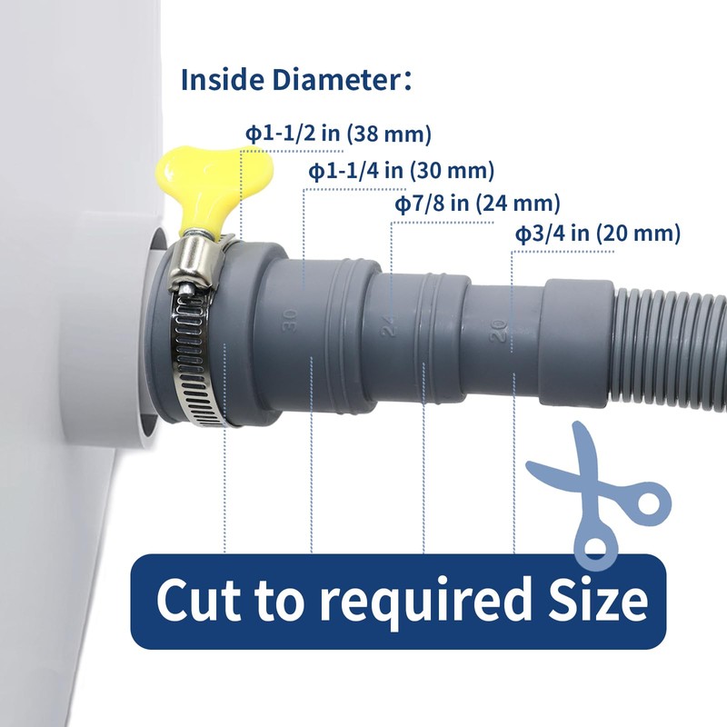 Anchira 3.2 FT Washing Machine Drain Hose, Flexible Dishwasher Drain