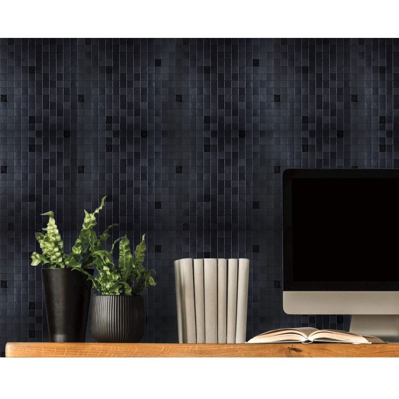 XUANINY 10-Piece Self-Adhesive Metal Backsplash, Peel and Stick Tile for