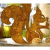 ALEMIN Sitting Squirrel Rust Decoration, Garden Decoration, Rust, Squirrel Tree