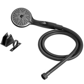 Dura Faucet Premium RV Handheld Shower Wand and Hose Kit, Eco-Friendly On/Off Switch (Matte Black)