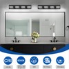 IZORRO LED Modern Bathroom Lights Fixtures(4-Light,Dimmable,360°Rotate),Matte Black Acrylic Wall Lighting,Vanity