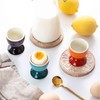UNICASA Ceramic Egg Cups, Porcelain Colorful Egg Cup Set of