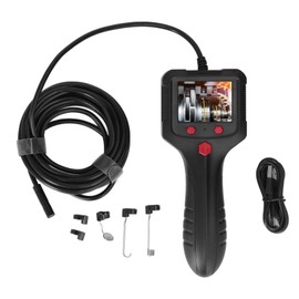 Industrial Endoscope Cam Handheld Inspection Borescope 2.4in LCD Screen 8mm Lens IP67 Waterproof Adjustable Brightness
