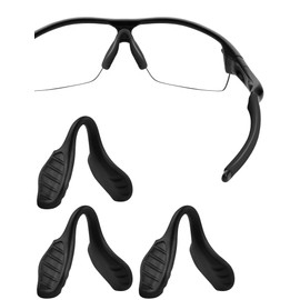 HILEEN - almohadillas para orejas de nariz de repuesto para Oakley Radar Path|Radar Edge OO9184|RadarLock Path|Radar EV Path OO9208 anteojos de sol, 3 pares de negro, ajuste estándar, 61