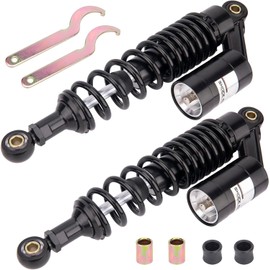 Motorcycle Rear Shock Absorber 320mm Universal Motorcycle Air Shocks Compatible with Yamaha ATV Go Kart Scooter Honda Kawasaki Suzuki Dirt Sport Bike 125cc 110cc (Black)
