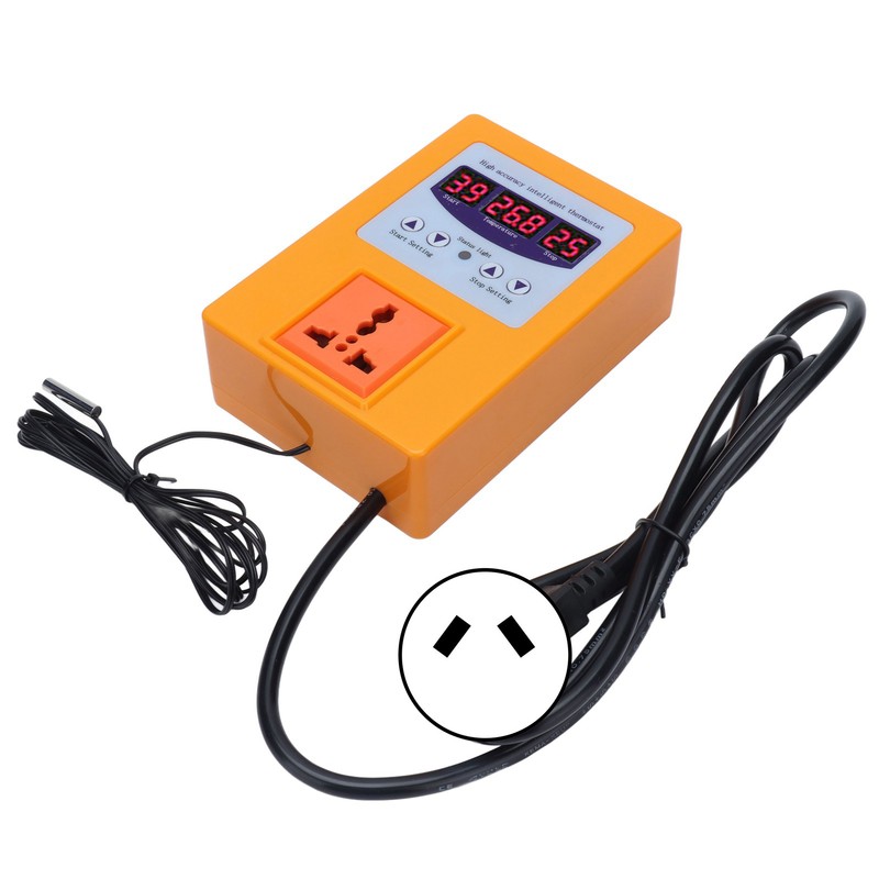 Temperature Controller Digital Display Thermostat Temp Regulator with Sensor AC110‑240VAU