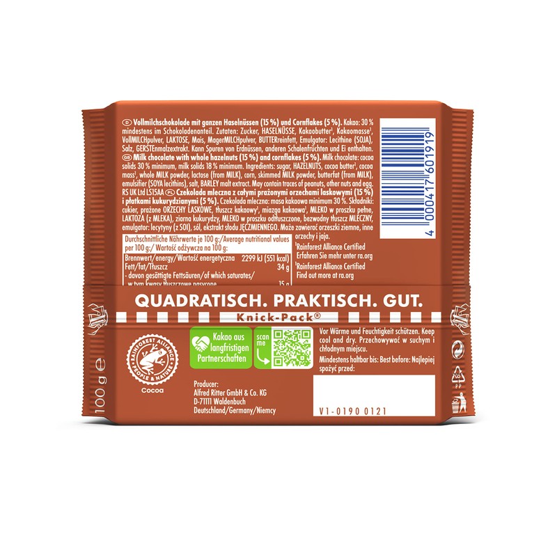 Ritter Sport Crispy Nut 100g