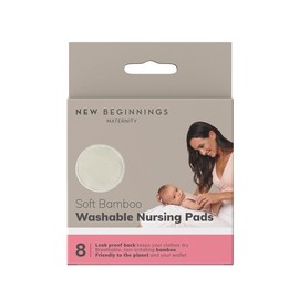 New Beginnings Washable Bamboo Breast Pads X 8