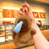 Solvexa Cute Capybara Keychain Bag Charm for Women, Soft Plush