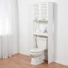 Home Basics, (White Toilet Storage Cabinet