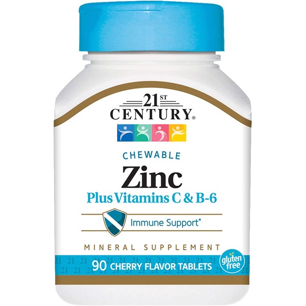 21st Century Zinc Chewable Withc & B6 - Cherry, 90 Count