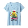 Ladies Welsh Christmas Idea for Women Nadolig Llawen Christmas V-Neck