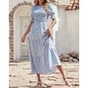 BTFBM Women Casual Summer Dresses 2024 Spring Crew Neck Ruffle