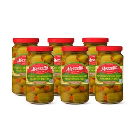 Mezzetta Bold Imported Spanish Queen Martini Olives | Non-GMO, Gluten Free, Keto | 6 Ounce Drained Weight Jar (Pack of 6)