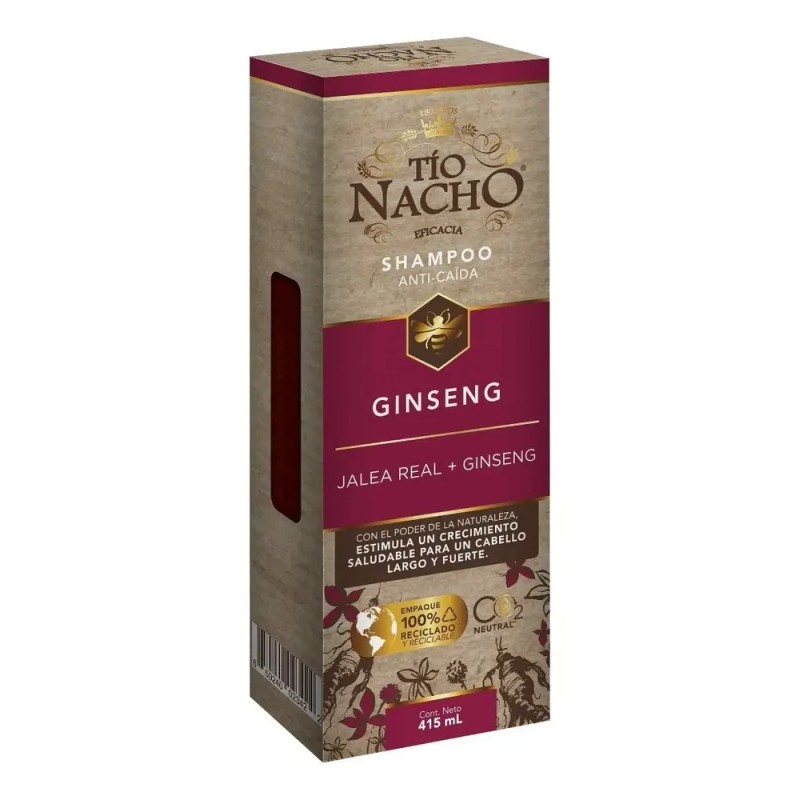 Shampoo Tío Nacho Ginseng + Jalea Real Anti-Caída 415 ml