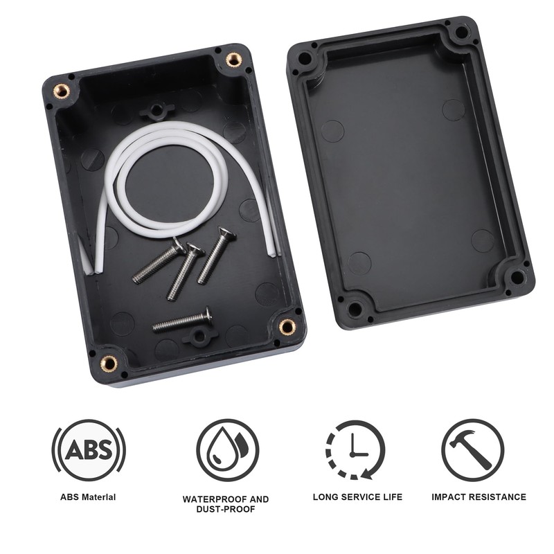 Pack of 2 Junction Box Waterproof Project Box Electronic Housing