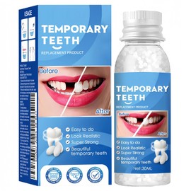 Temporary Tooth Filling Repair Kit with Moldable False Teeth, Ideal for Fixing and Filling Tooth, Replace Missing or Broken Tooth with Dental Repair Beads, Fake Teeth Replacement Kit