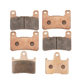 S SYUU Motorcycle Front Rear Severe Duty Sintered Metal Brake Pads Aftermarket Part compatible with/for Suzuki GSXR 600 GSXR 750 2004-2005 GSXR 1000 FA379F FA254R