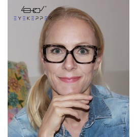 Eyekepper Reading Glasses for Women Reading - Ladies Readers - Grey Tortoise +3.50