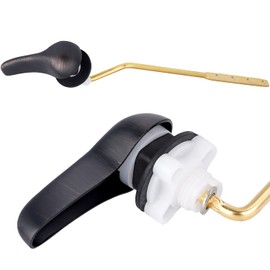 iFealClear Universal Side Mount Toilet Tank Flush Lever Replacement, Angle Mount Toilet Handle Replacement Kit, Solid Brass Toilet Trip Lever Fits Most Toilets, Oil Rubbed Bronze