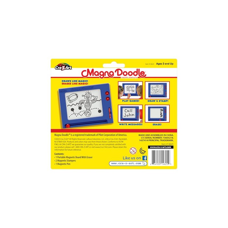 Craz-Art Magna Doodle Magnetic Drawing Board, Creative Learning Toy, Ages