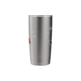Vintage Hempstead Texas State Flag Map Souvenir Gift Stainless Steel Insulated Tumbler