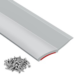 Garage Door Seal Top and Sides 36FT Universal PVC Weather Stripping Garage Soft and Hard Composite Door Trim Seal Weatherproofing Garage Door Seals with Nails (Gray)