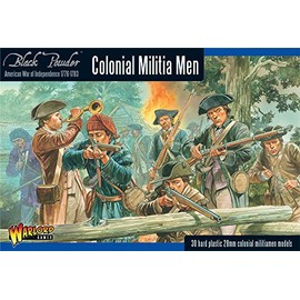 Black Powder Revolutionary War Colonial Militia Men 1:56 Military Wargaming Plastic Model Kit