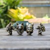 Brass Wolf Head Fierce Figurine Handmade Wild Spirit USA Crafted