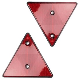 Reflector, Triangle Reflector, Set of 2, Warning Reflector, For Annual Inspections, For Cars, Trucks, Card Trailers, Tractors, Motorcycles, Marines, Universal, Small, Lightweight, Easy Installation,