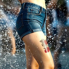 Tattoo Sticker Big Size Lettering Tattoo Sticker Large Letter Design Art Deco Fancy Good Fashion Personalization Product Name / 타투스티커 빅사이즈 레터링 문신 스티커 대형 문자 디자인 아트 데코 팬시 굿 패션 개인화 품명