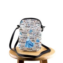 JYTAPP Princess Cinderella Crossbody Bag Fairy Tales Cinderella Princess Gifts Cinderella Fans Gift Cinderella Merchandise