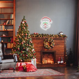 Goneons Santa Claus Neon Sign Merry Christmas Neon Sign for Wall Decor, 9 Level Dimmable Christmas Santa Neon Sign, USB Powered Christmas LED Light for Bedroom Room Windows Wall Art Party Bars Decor