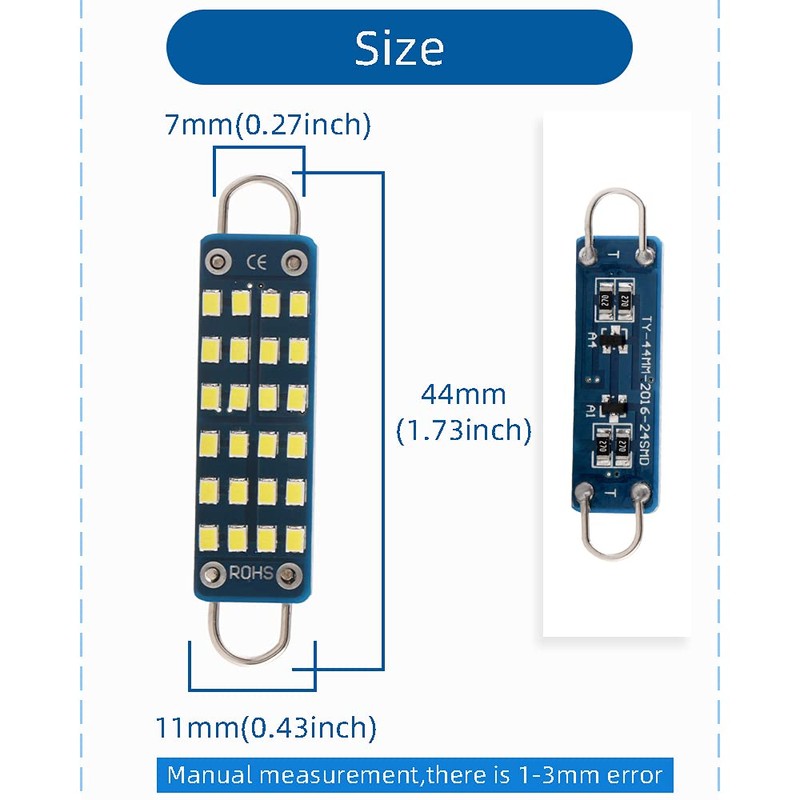 YONGMING 561 LED Loop Bulb 44mm 1.73" 211-2 212-2 561