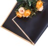 Whaline 30 Sheets Floral Wrapping Paper Folded Flat Black Flower