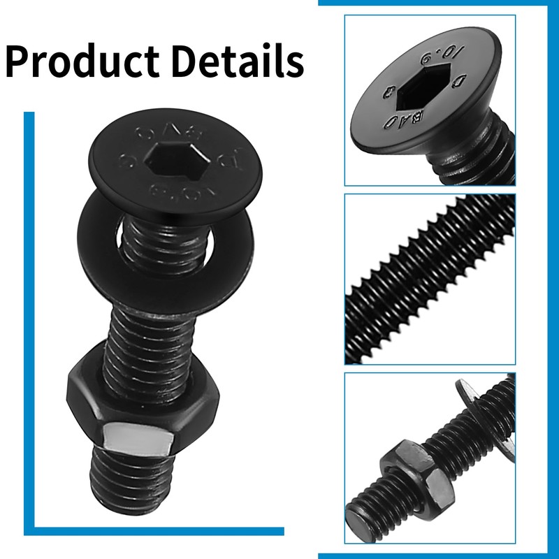 286 Pcs M5 Screws Set, M5 Bolts and Nuts Set,