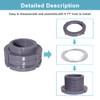 Ququyi 3 Inch PVC Bulkhead Water Tank Connector Adapter Fitting