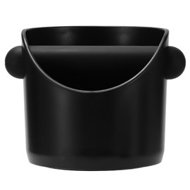 ZONJIE Coffee Knock Container - 0.45L Coffee Grounds Knock Container with Removable Knock Bar and Non-Slip Base, Shock Absorbing Espresso Knock Container for Portafilter (Black)