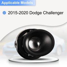 ROXX Fog Lights For 2015-2020 Dodge Challenger, Front Pair Bumper Lamps Fog Light Replacement Set with Switch and Wiring Kit (OE Style Clear Lens w/Bulbs)