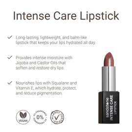 Sandstone Scandinavia Intense Care Lipstick - a hypoallergenic, gluten free, caring formula, with active and moisturizing ingredients. (45 Hazel, 3,5 g)