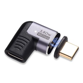 IVIVTOR USB C magnetic Adapter：Elbow PD 140W Quick Charge 40Gb Data Transfer - USB-C 90 Angle magnetic Connector for Steam Deck Switch Laptop Tablet Phone